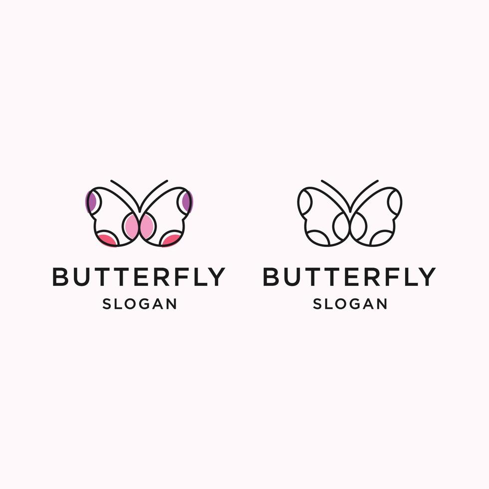 Butterfly logo icon design template vector illustration