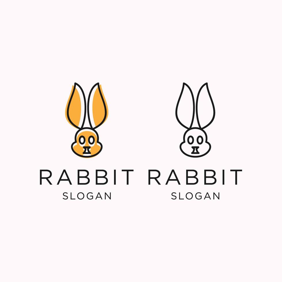 Rabbit logo icon design template vector illustration