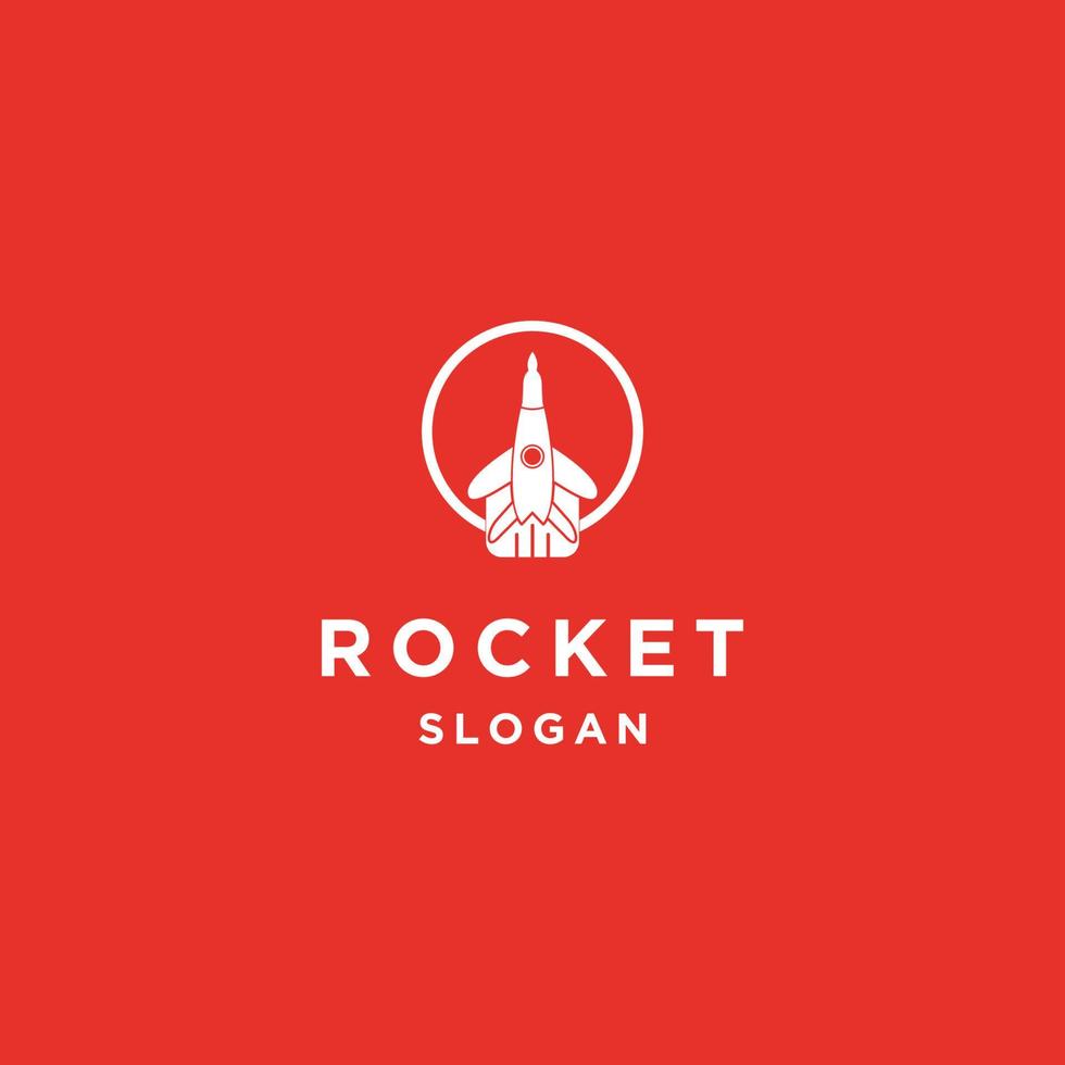 Rocket logo icon design template vector