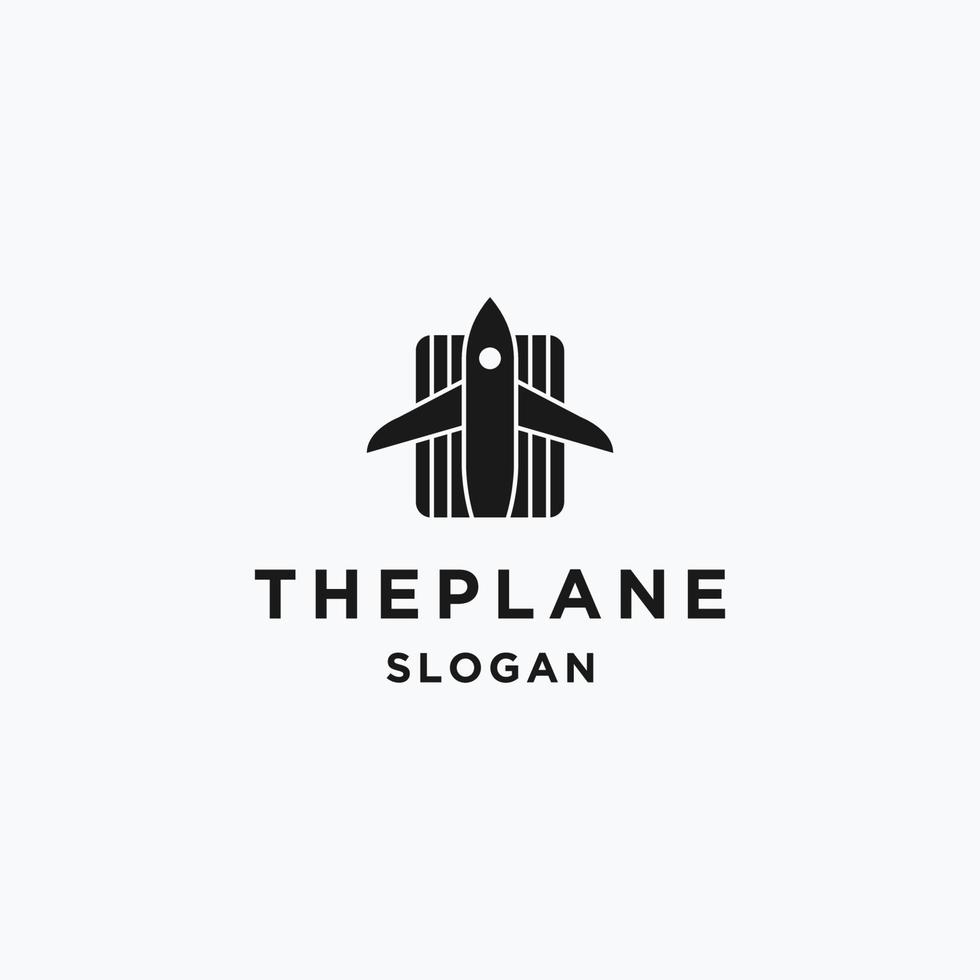 The plane logo icon design template vector