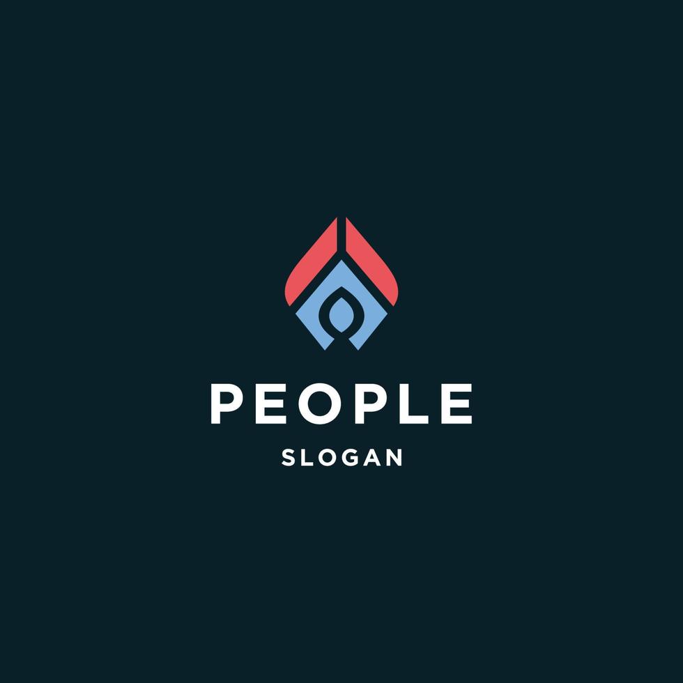 People logo icon design template vector