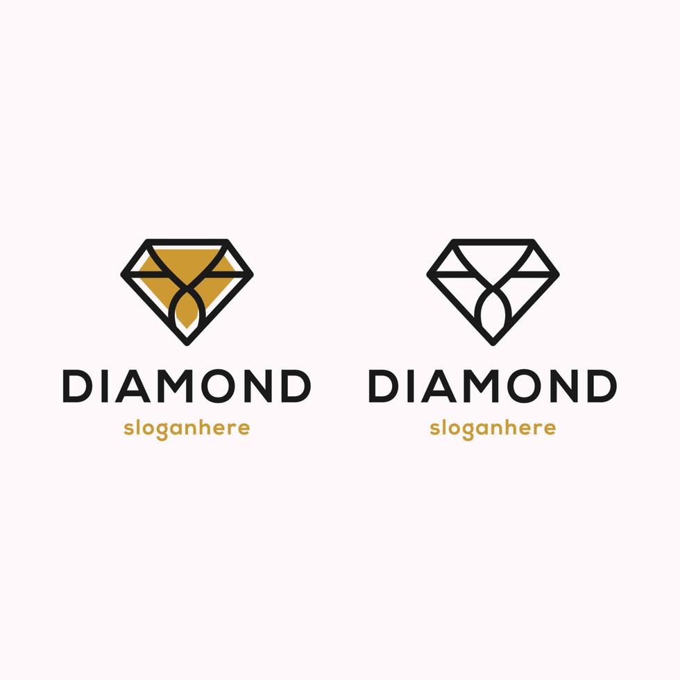 Ilustración de vector de plantilla de diseño de icono de logotipo de diamante