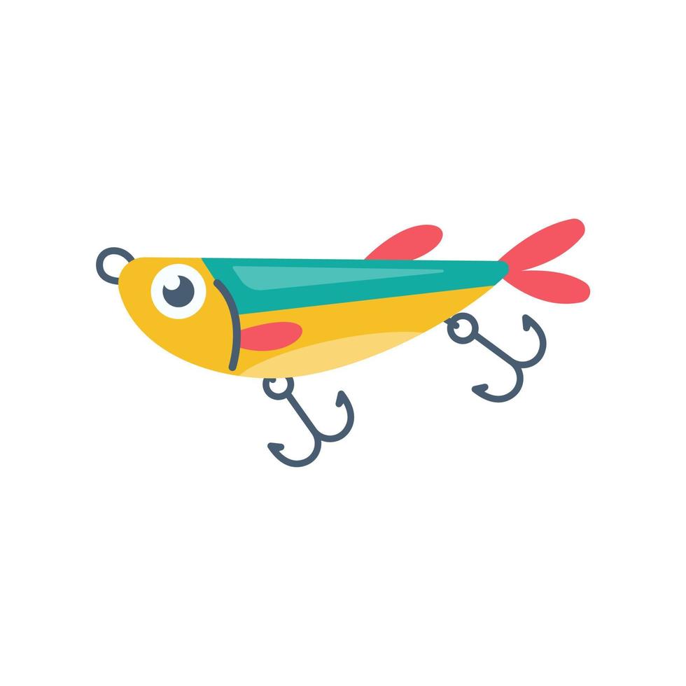 Lure for fishing rods Fishing equipment. Leisure activities at the lake vector