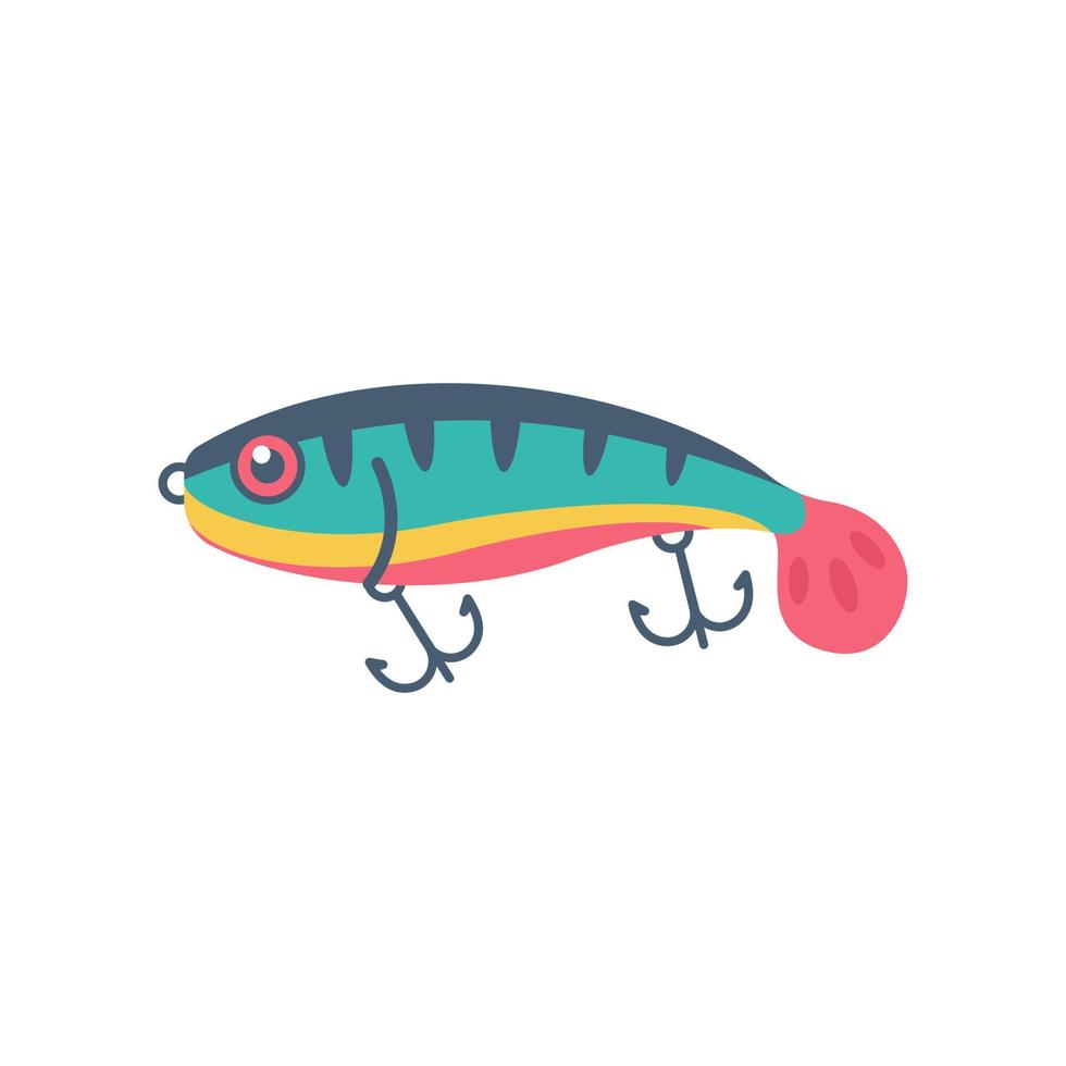 Lure for fishing rods Fishing equipment. Leisure activities at the lake vector