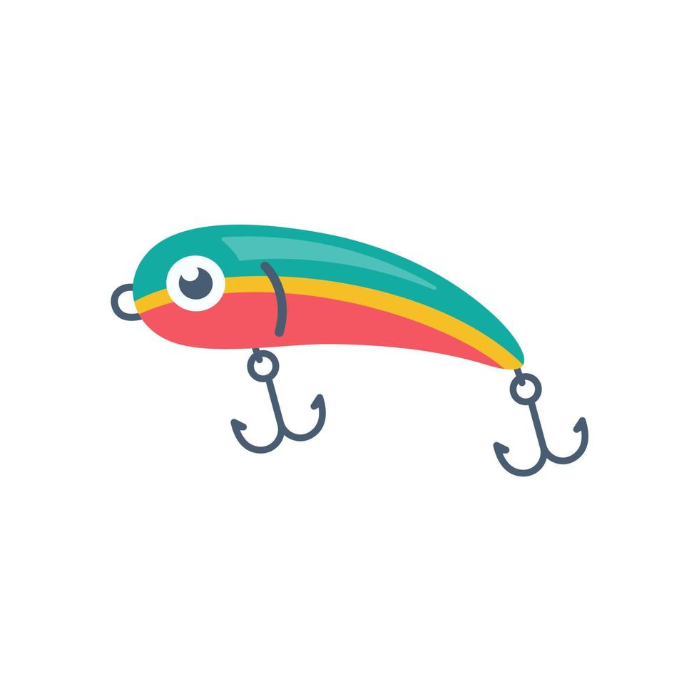 Lure for fishing rods Fishing equipment. Leisure activities at the lake vector