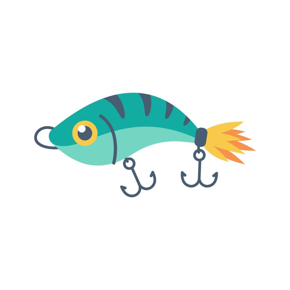 Lure for fishing rods Fishing equipment. Leisure activities at the lake vector