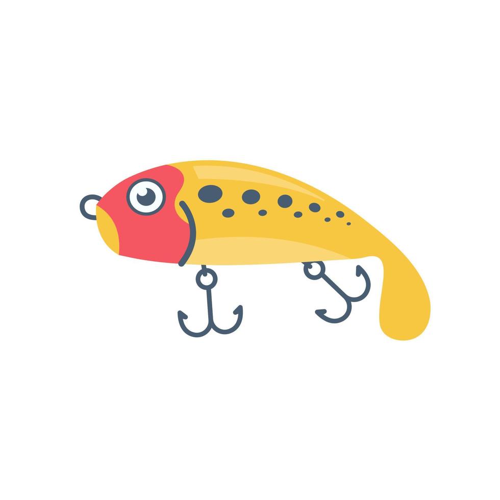 Lure for fishing rods Fishing equipment. Leisure activities at the lake vector