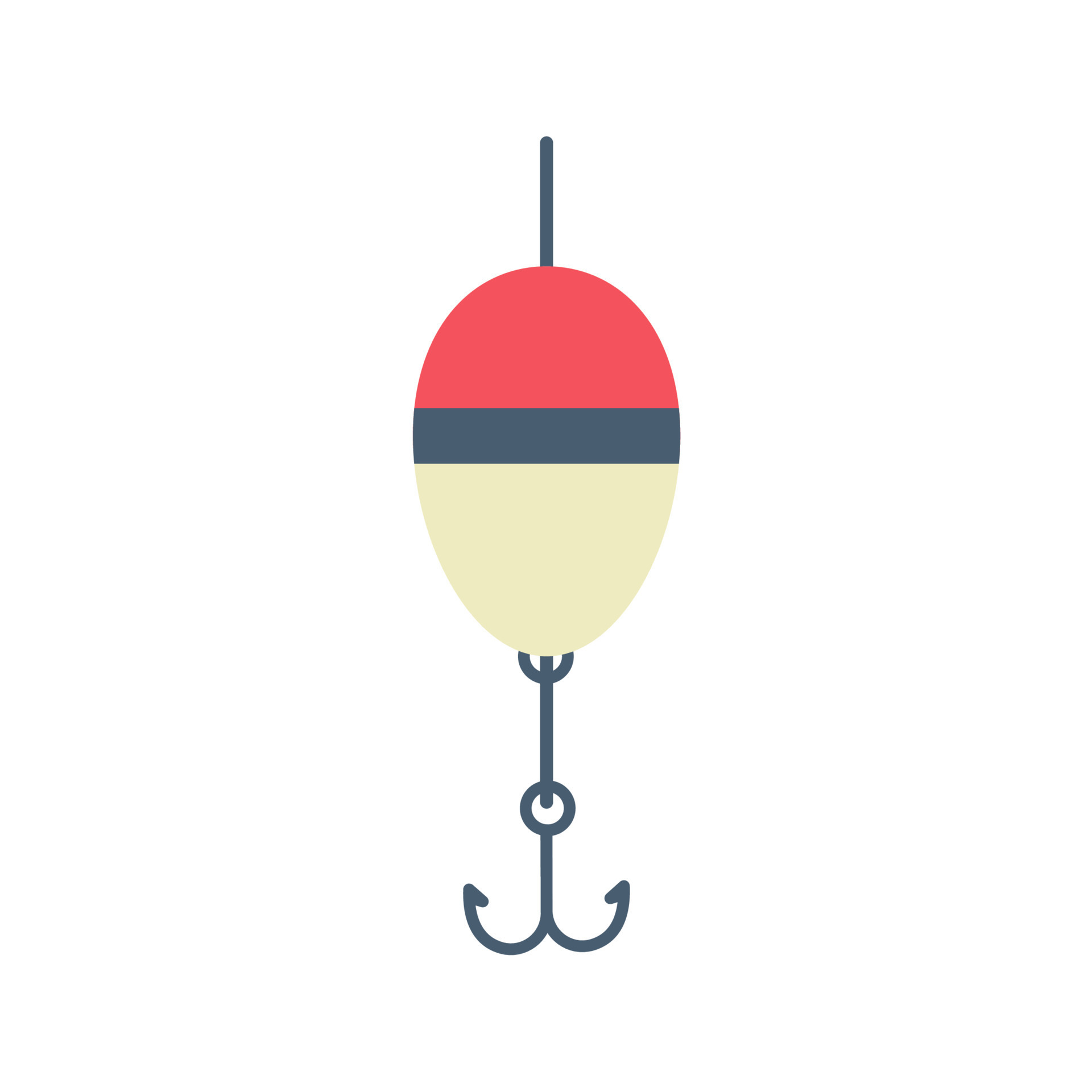Fishing buoys. Fishing hooks and lures for anglers. 13040093 Vector Art at  Vecteezy