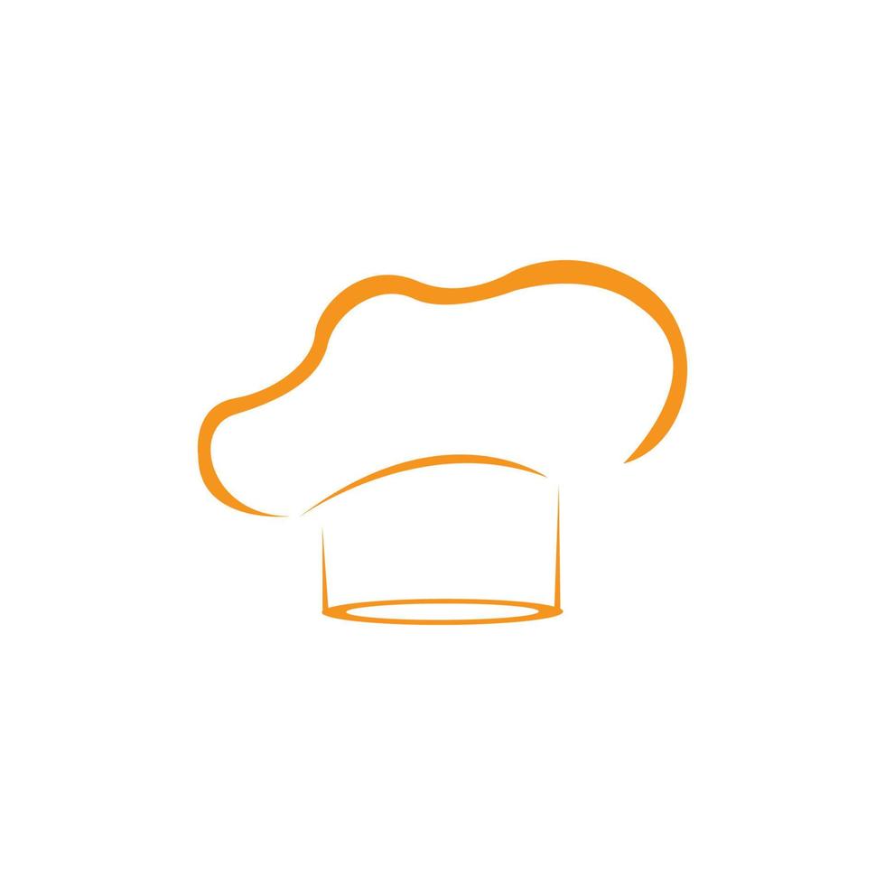 Hat chef logo template vector