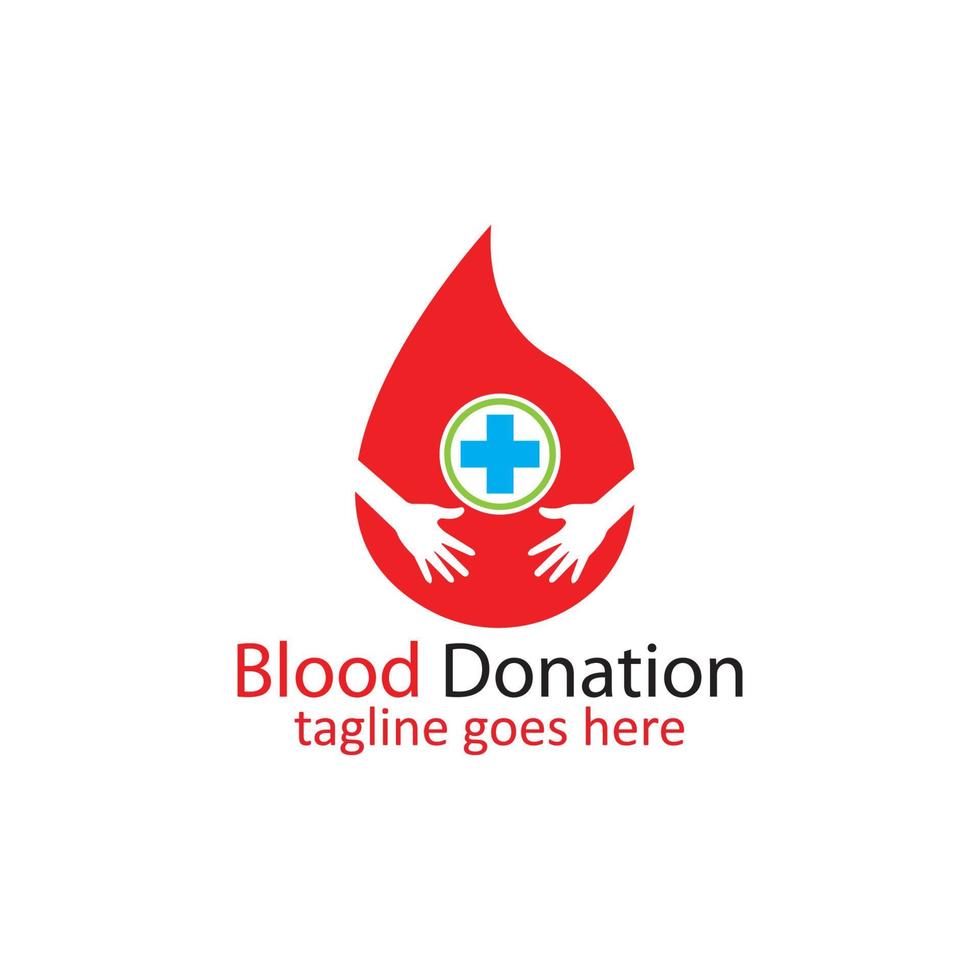 Blood Donation Logo Template Design Vector