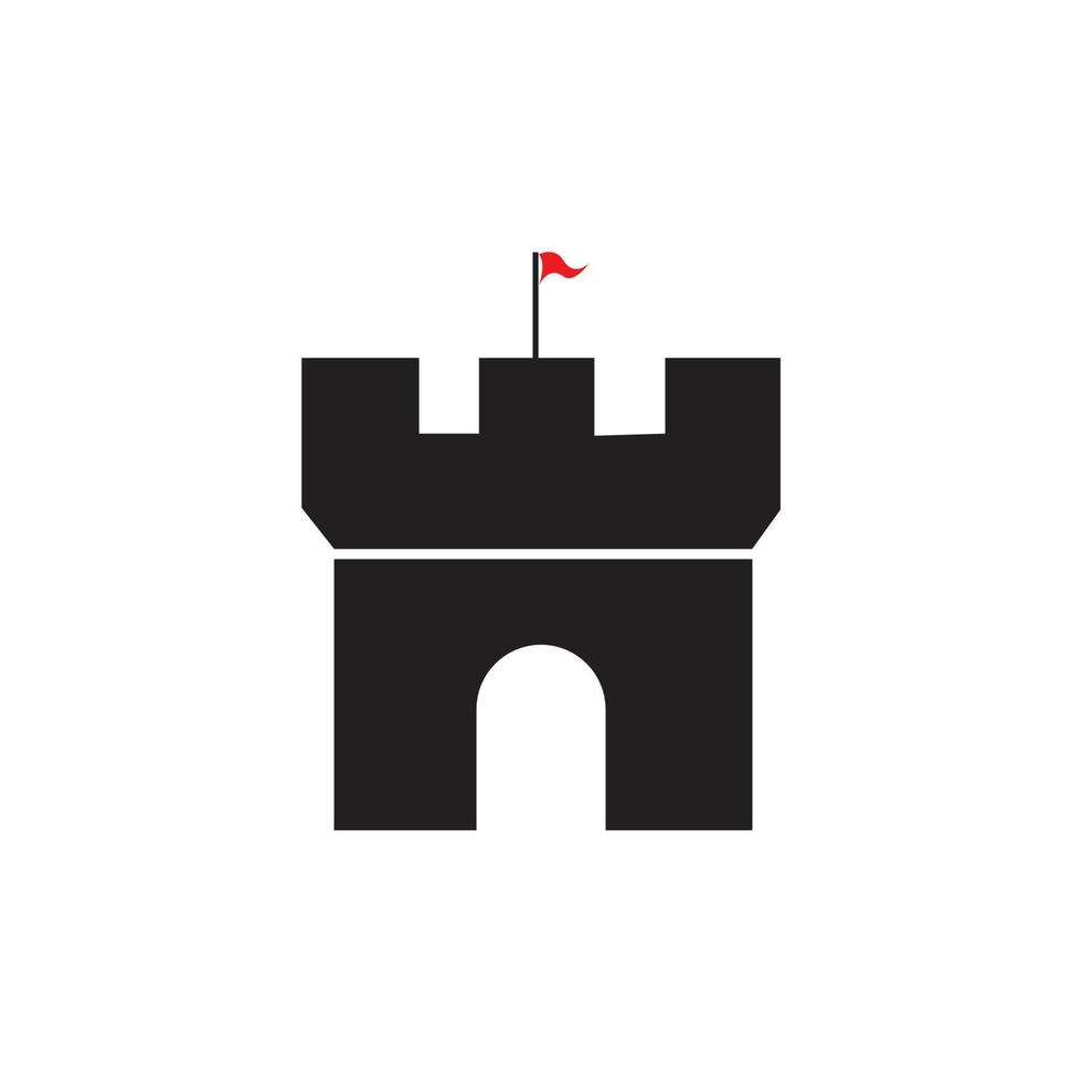 logotipo del icono del castillo vector