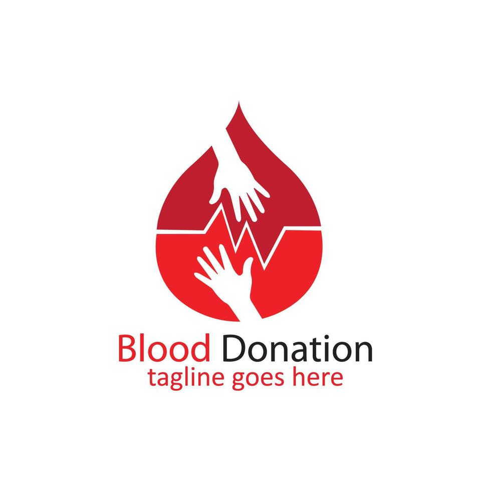 Blood Donation Logo Template Design Vector