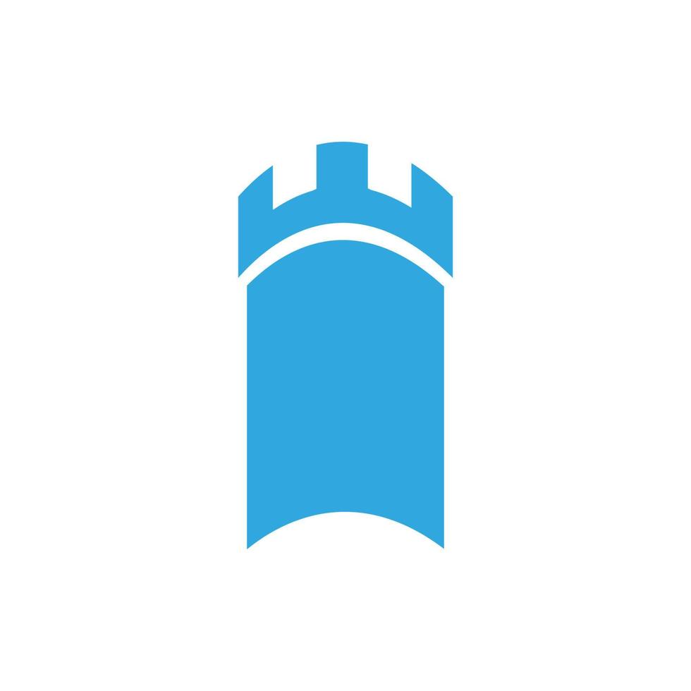 logotipo del icono del castillo vector