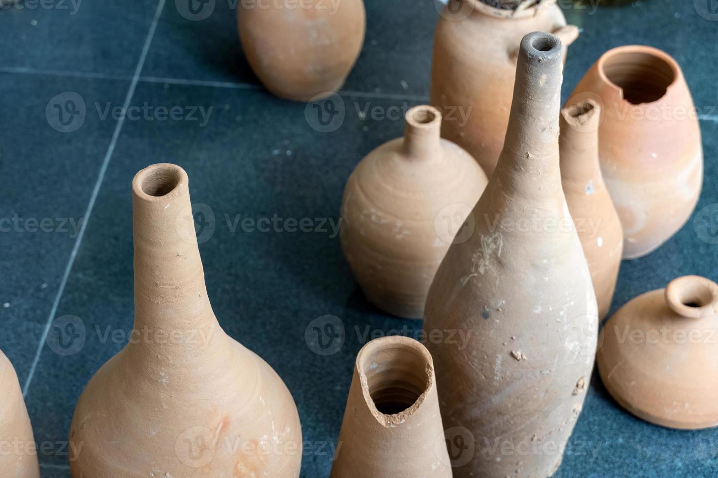 terracotta clay vases for space decoration terracotta colors photo