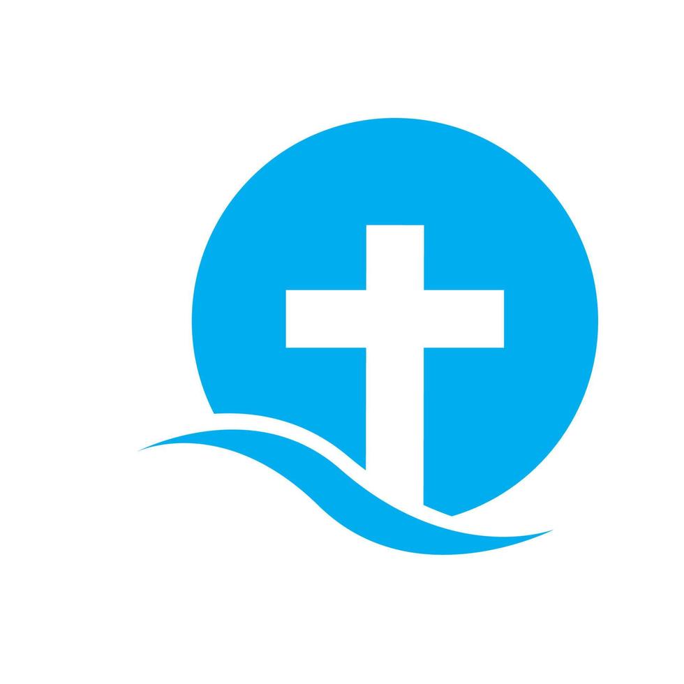 church christian line art logo design,Christian symbols. vector
