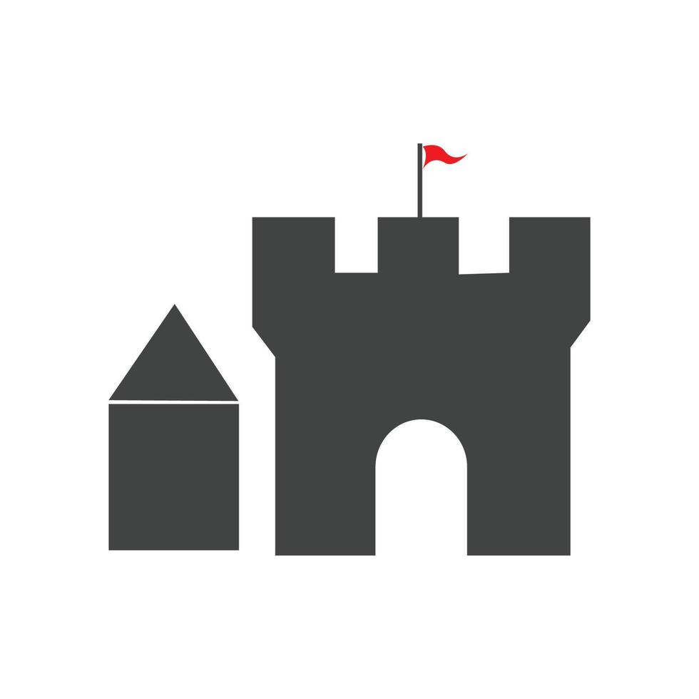 logotipo del icono del castillo vector