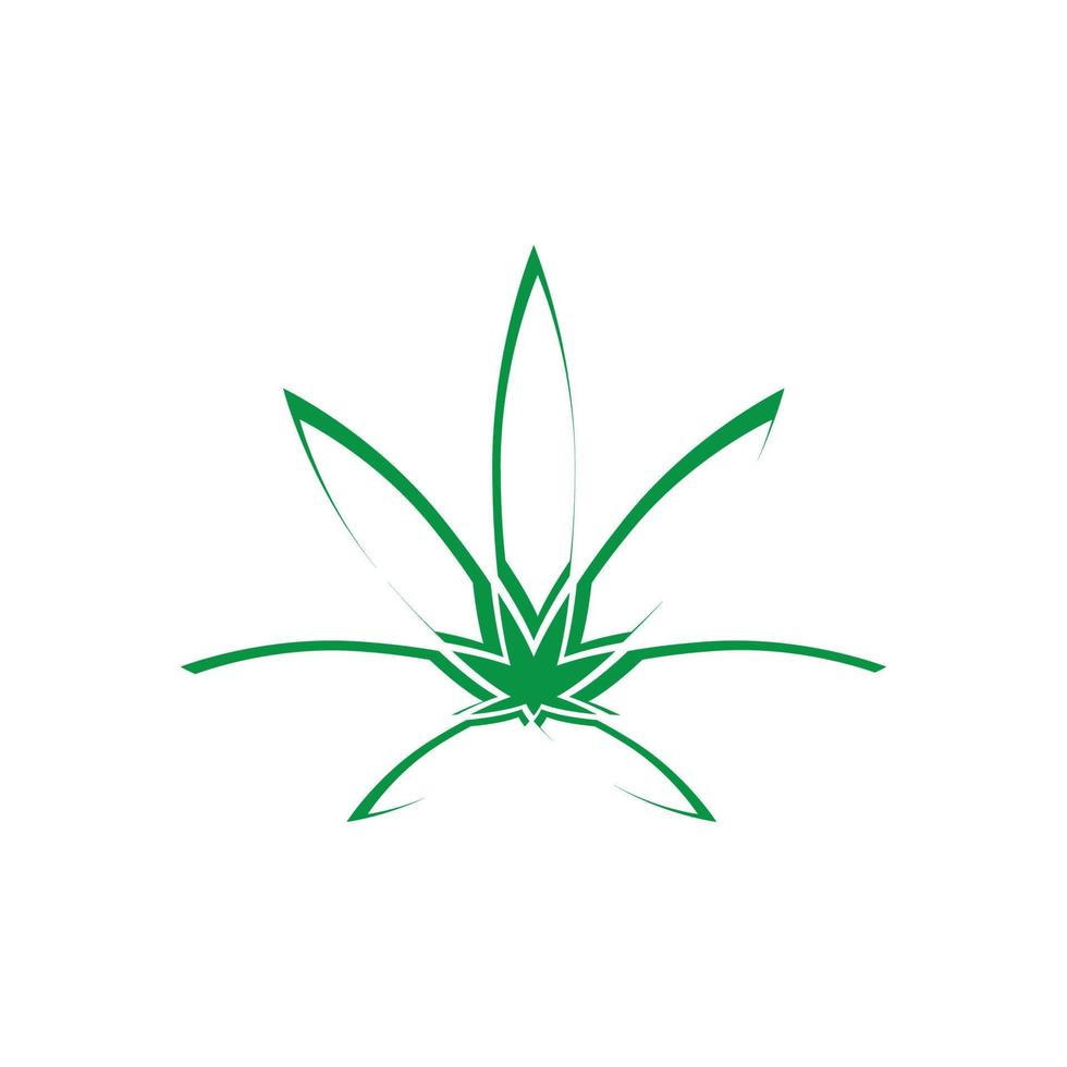 diseño de icono de ilustración de vector de hoja de cannabis