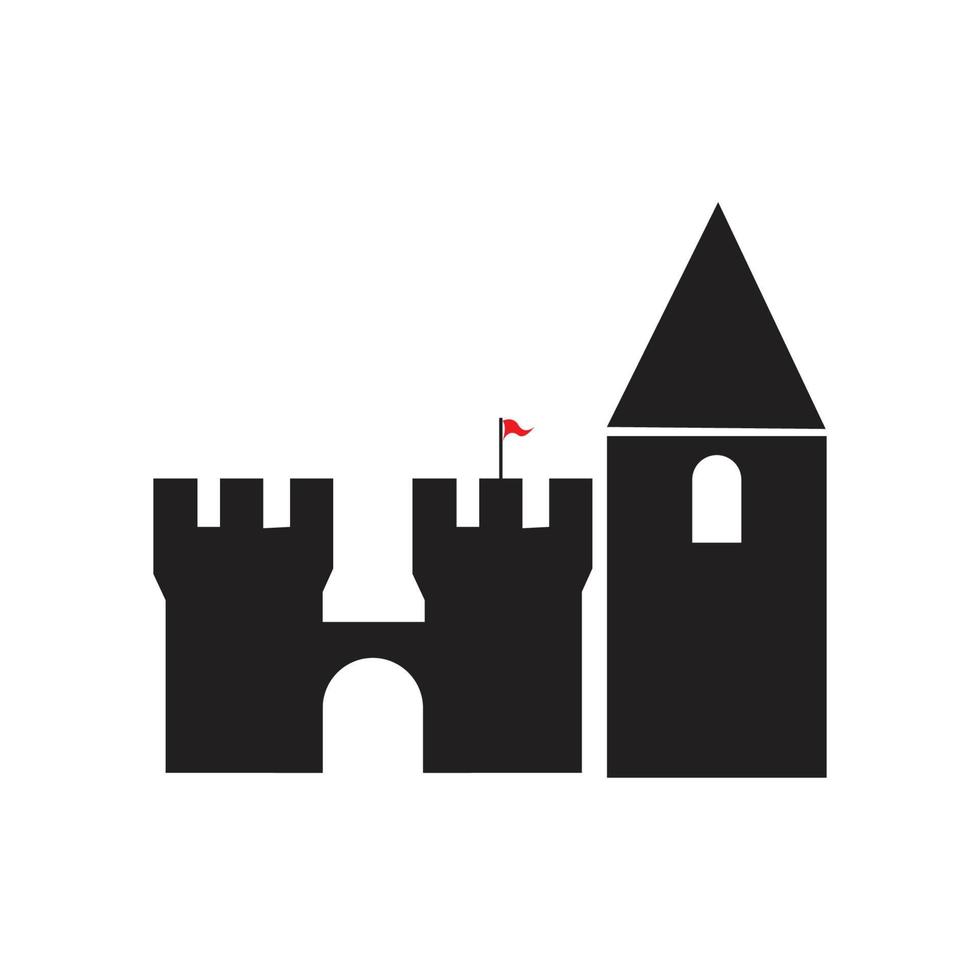 logotipo del icono del castillo vector