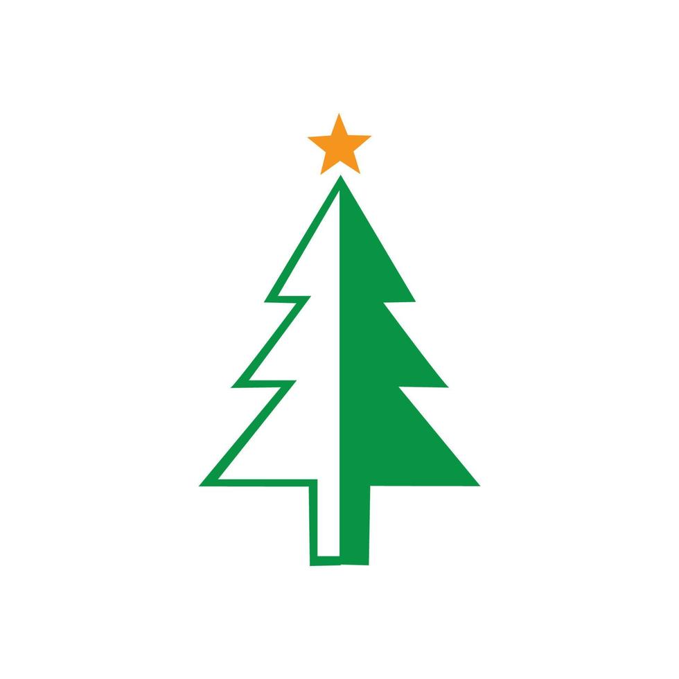 icono de arbol de navidad vector