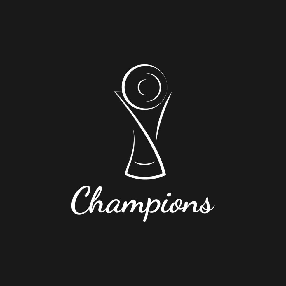 Trophy Line Style Icon Design vector Illustration