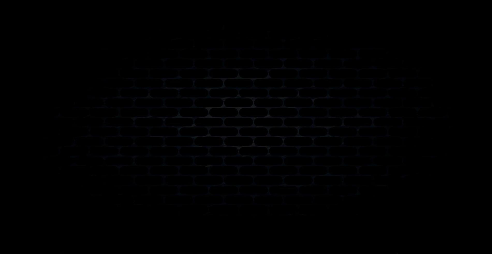 Panoramic dark background texture smooth brickwork - Vector