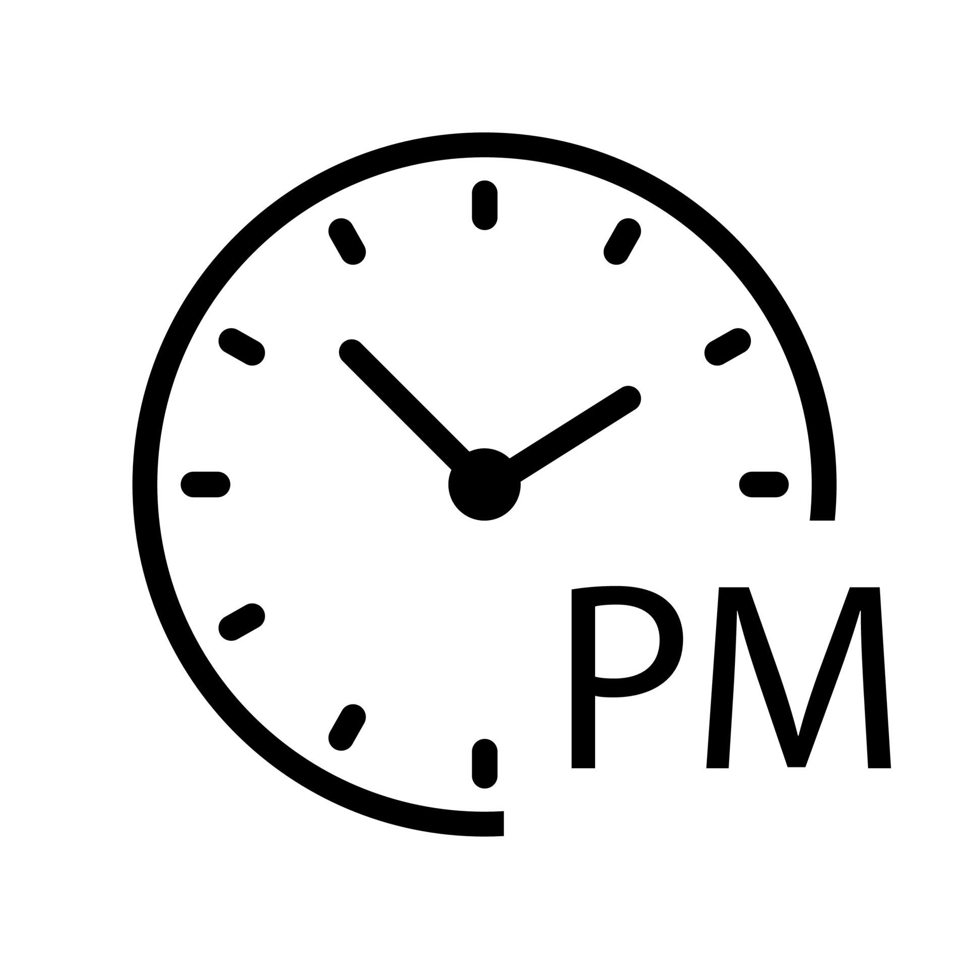 reloj redondo, icono de flechas de círculo de cara de reloj