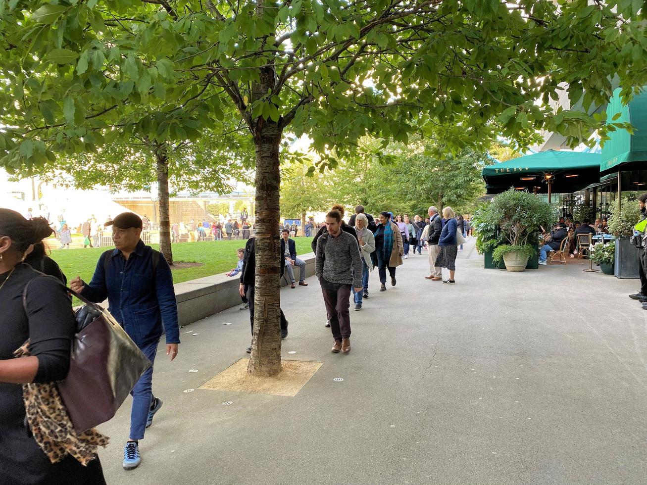 London in the UK in September 2022. People in a queue to see the Queen lying in state. photo
