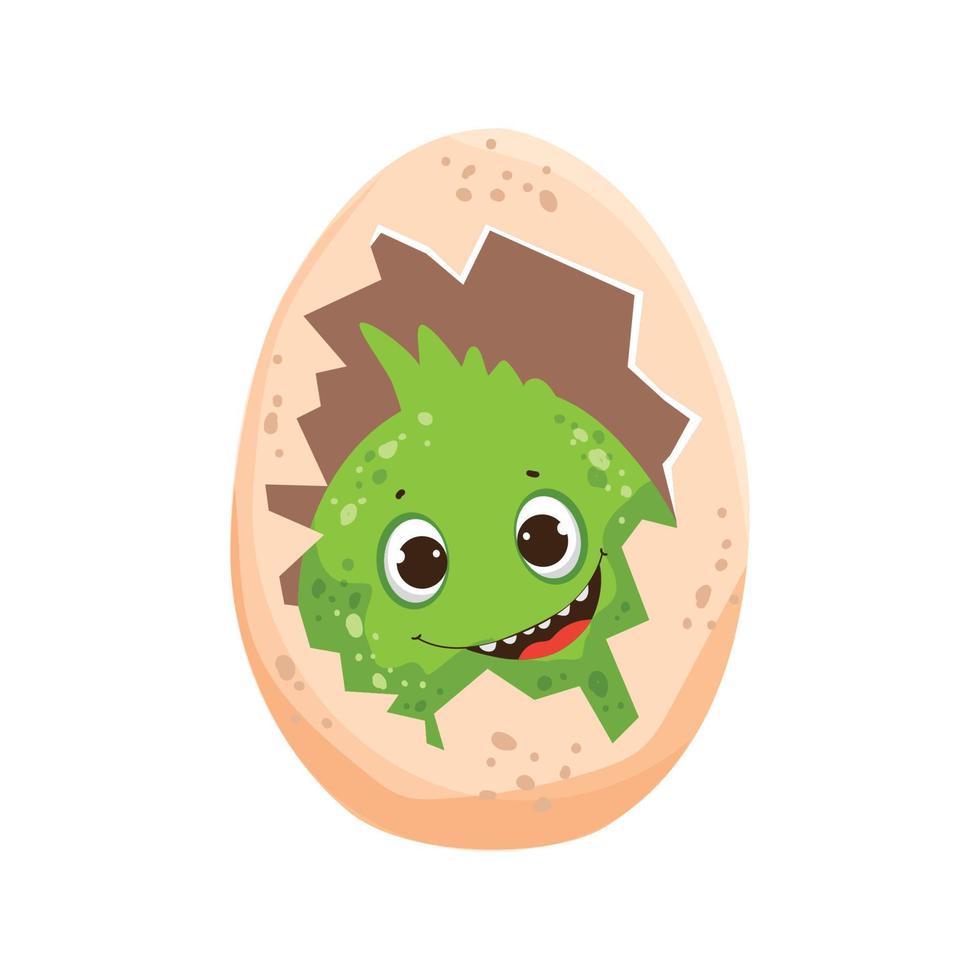 dinosaurio en huevo vector