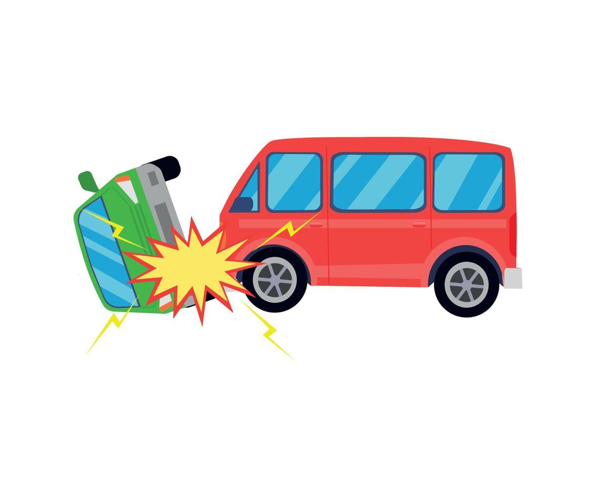 ilustración de accidentes automovilísticos vector