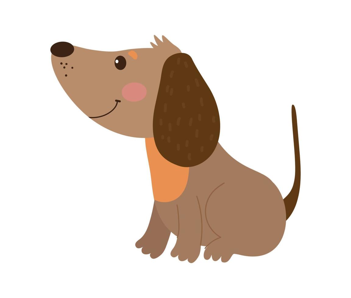 ilustrador vectorial de perro salchicha vector