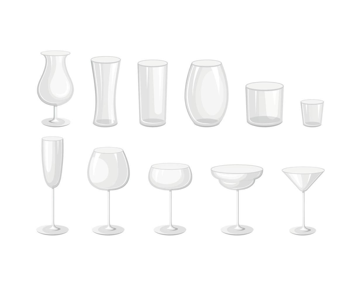 Set Vector illustrator of tableware