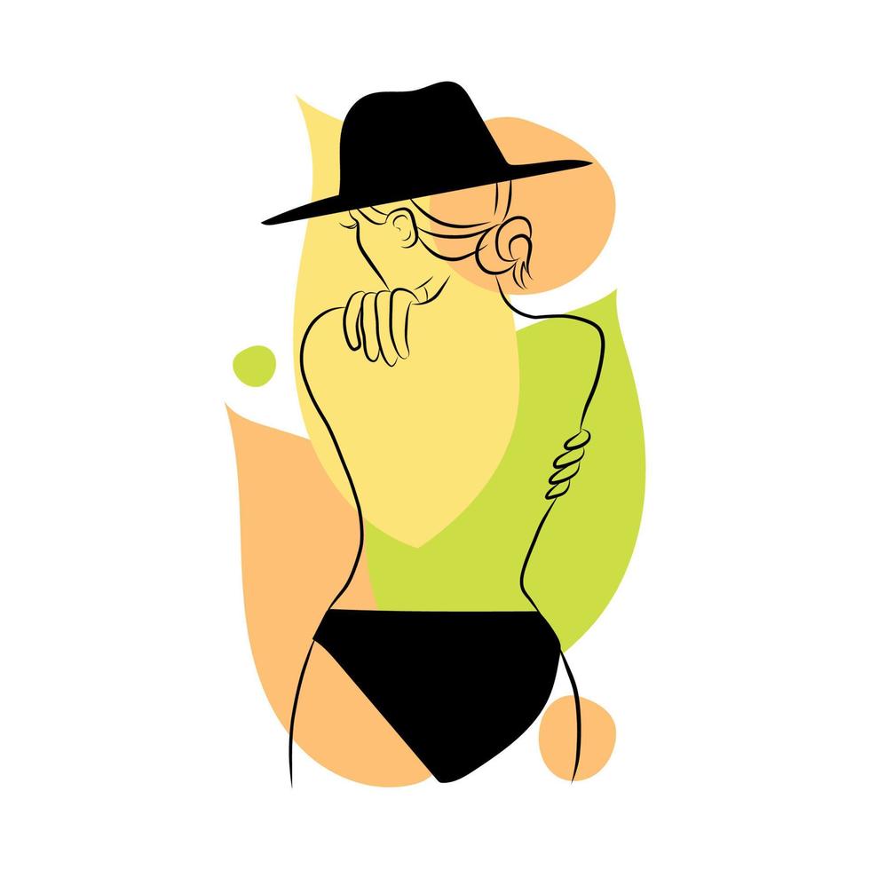 Illustration with Girl Model vector