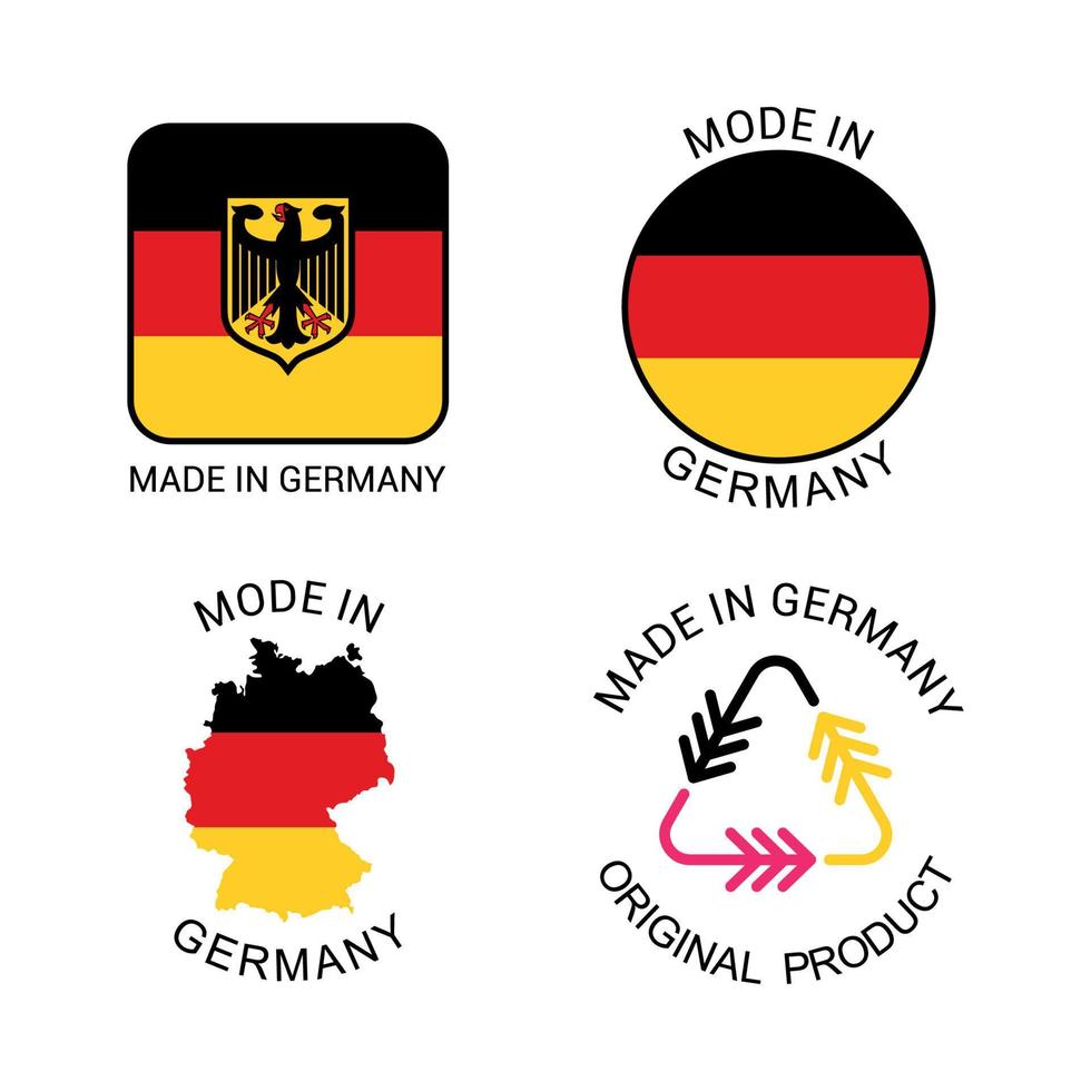 etiquetas de hecho en alemania vector