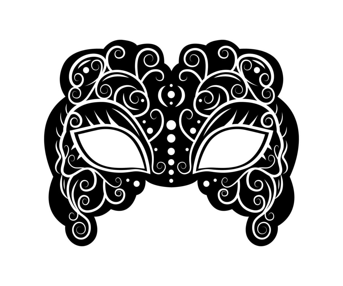 Black Carnival Mask vector