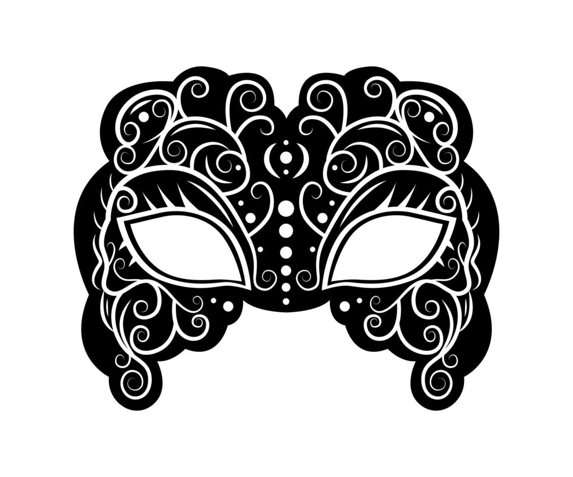 Black Carnival Mask vector