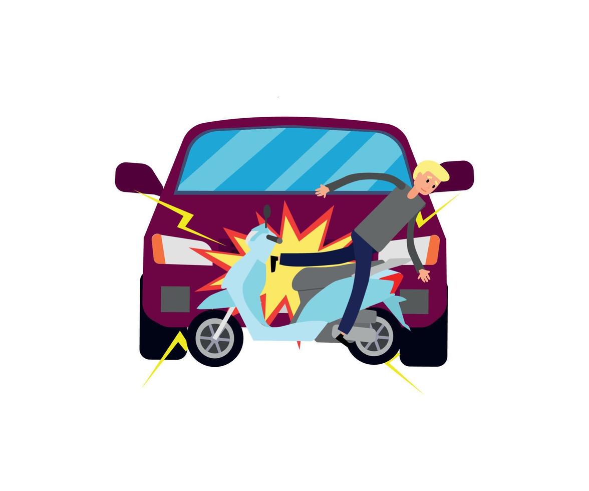 ilustración de accidentes automovilísticos vector