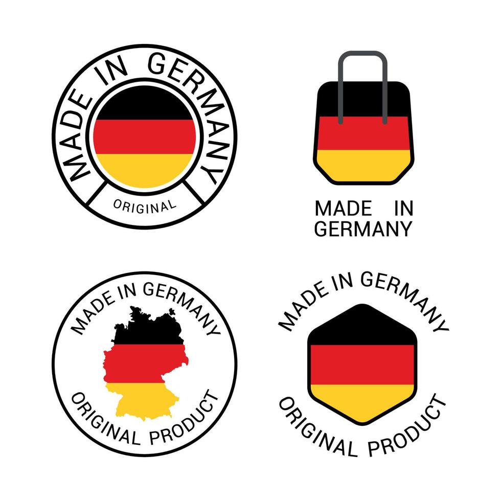 etiquetas de hecho en alemania vector