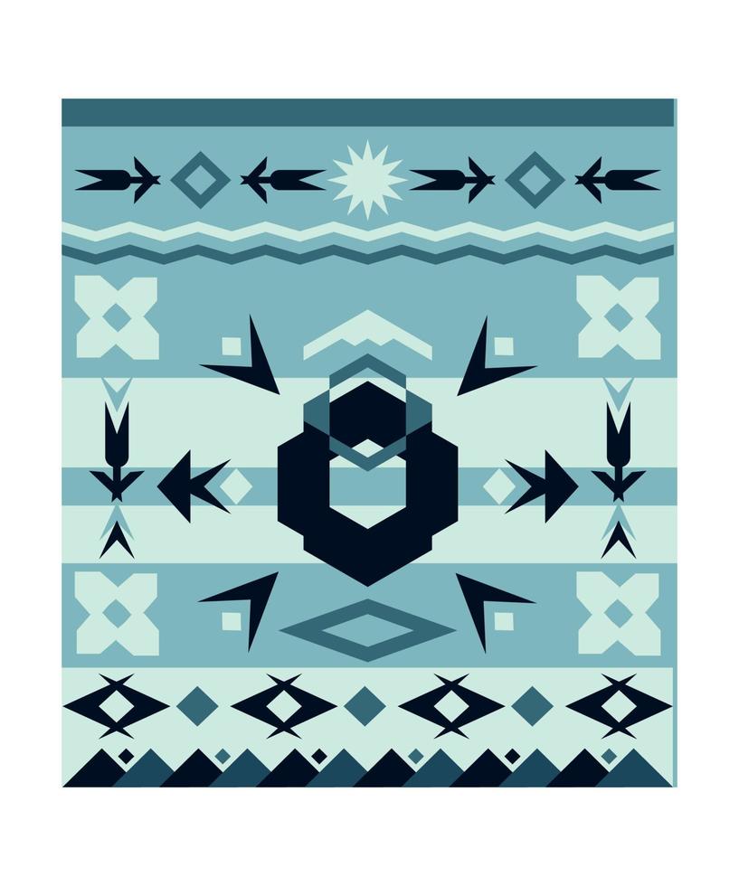 Carpet with Geometric Ornament vector