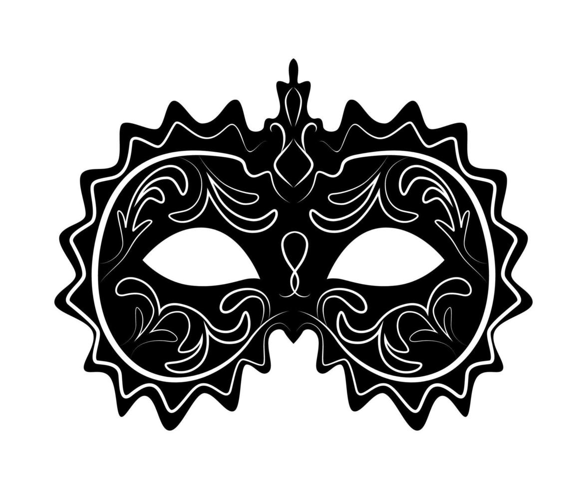 máscara de carnaval negro vector