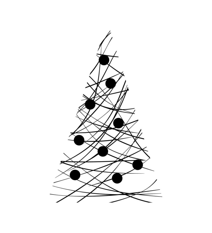 ilustrador vectorial de árbol de navidad vector