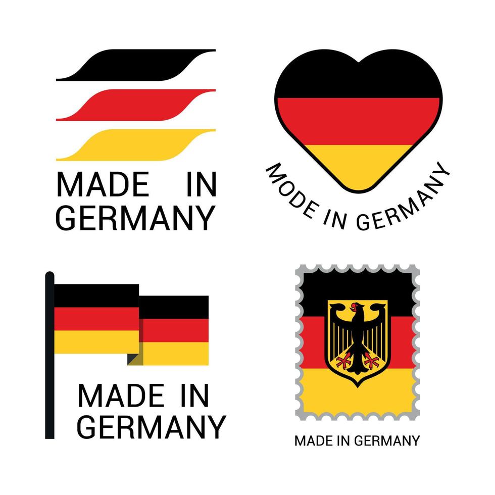 etiquetas de hecho en alemania vector