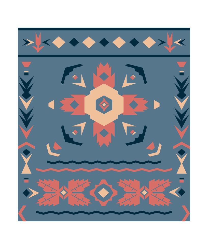 Carpet with Geometric Ornament vector