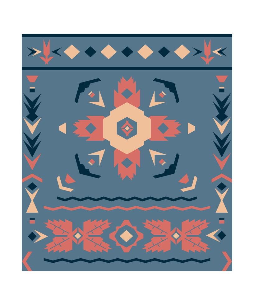 Carpet with Geometric Ornament vector