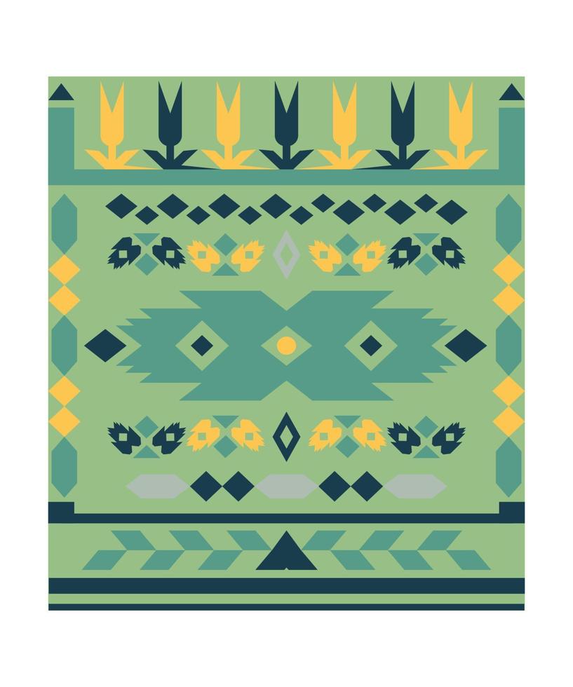 Carpet with Geometric Ornament vector
