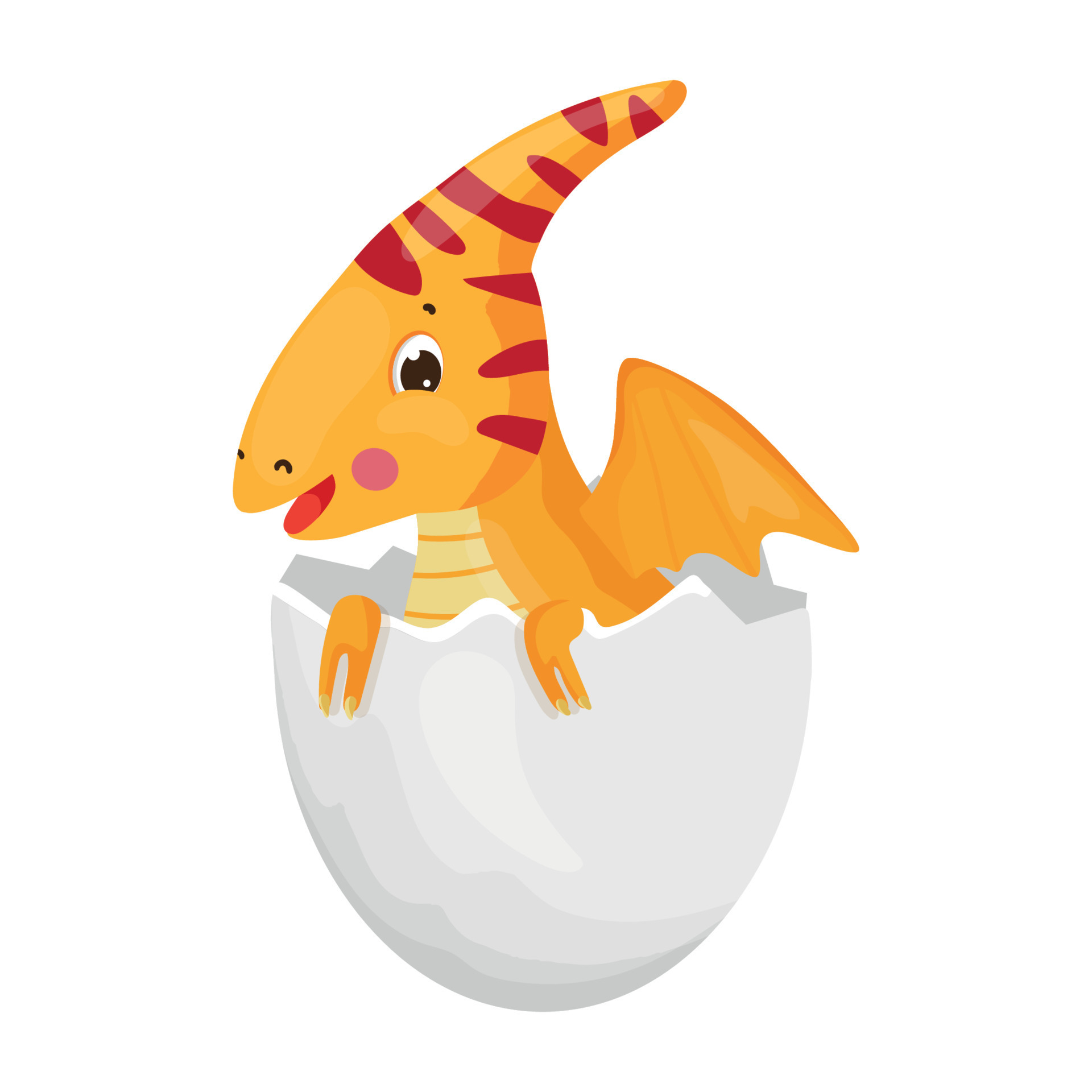 Free Vector  Pterosaur hatching from egg