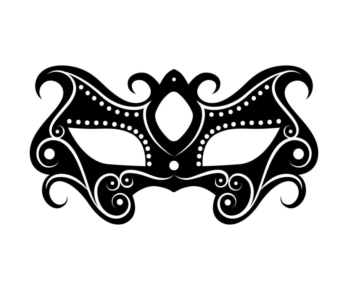 Black Carnival Mask vector