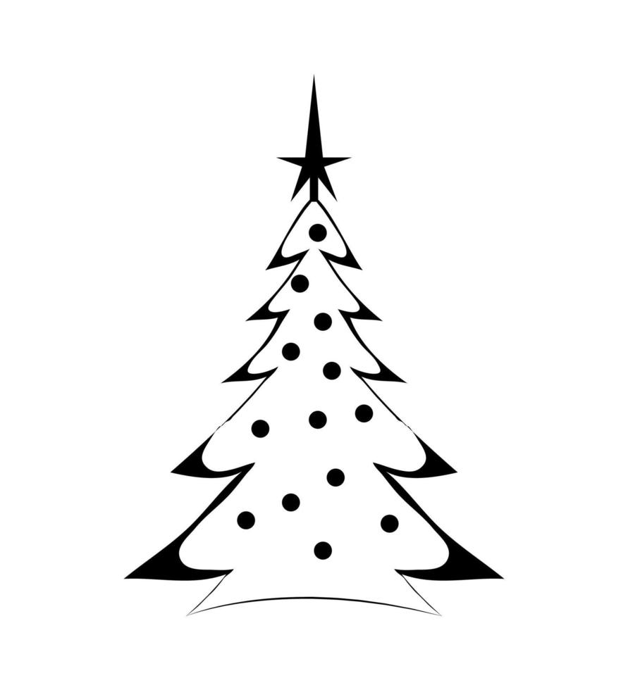 ilustrador vectorial de árbol de navidad vector