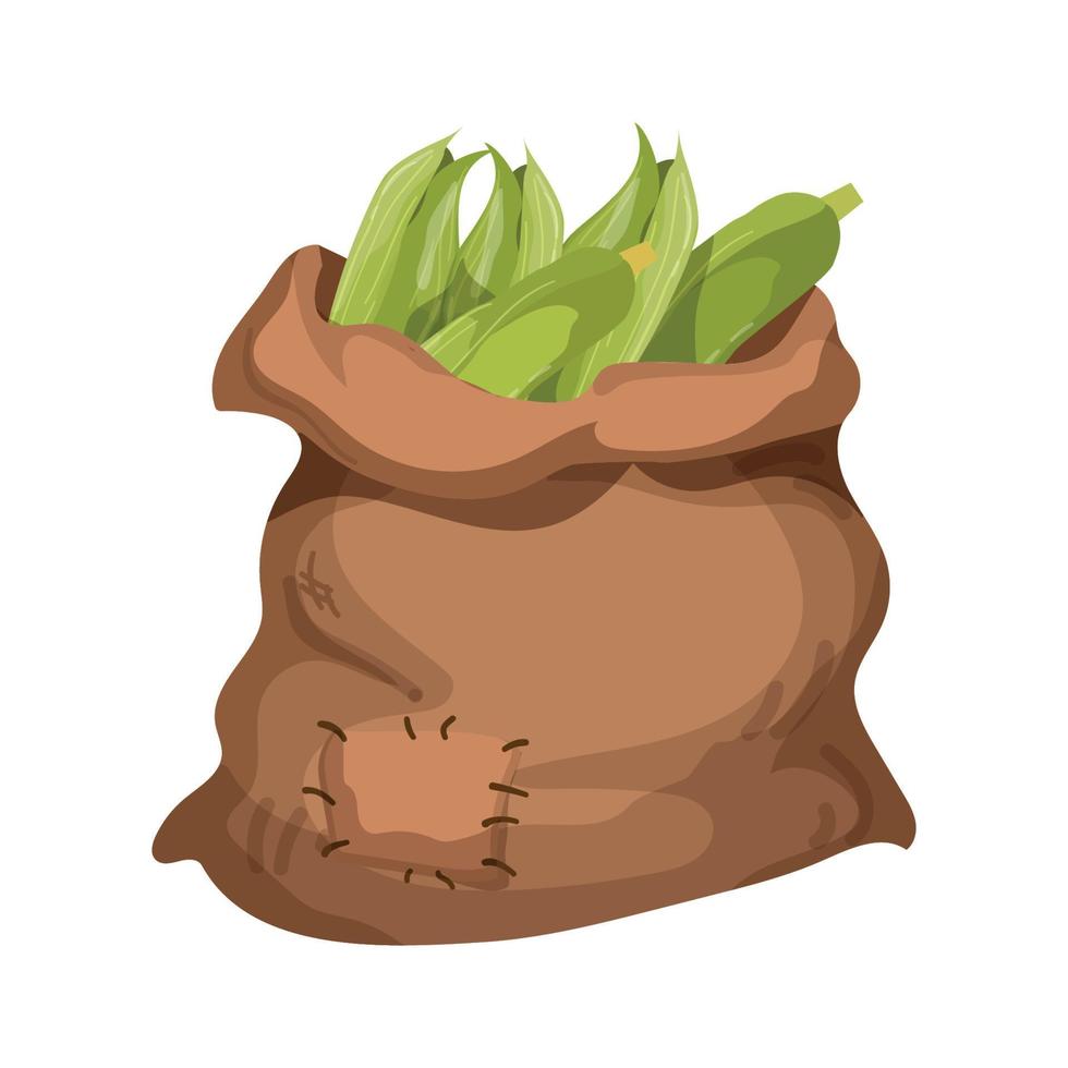 Bag of vegetable vector