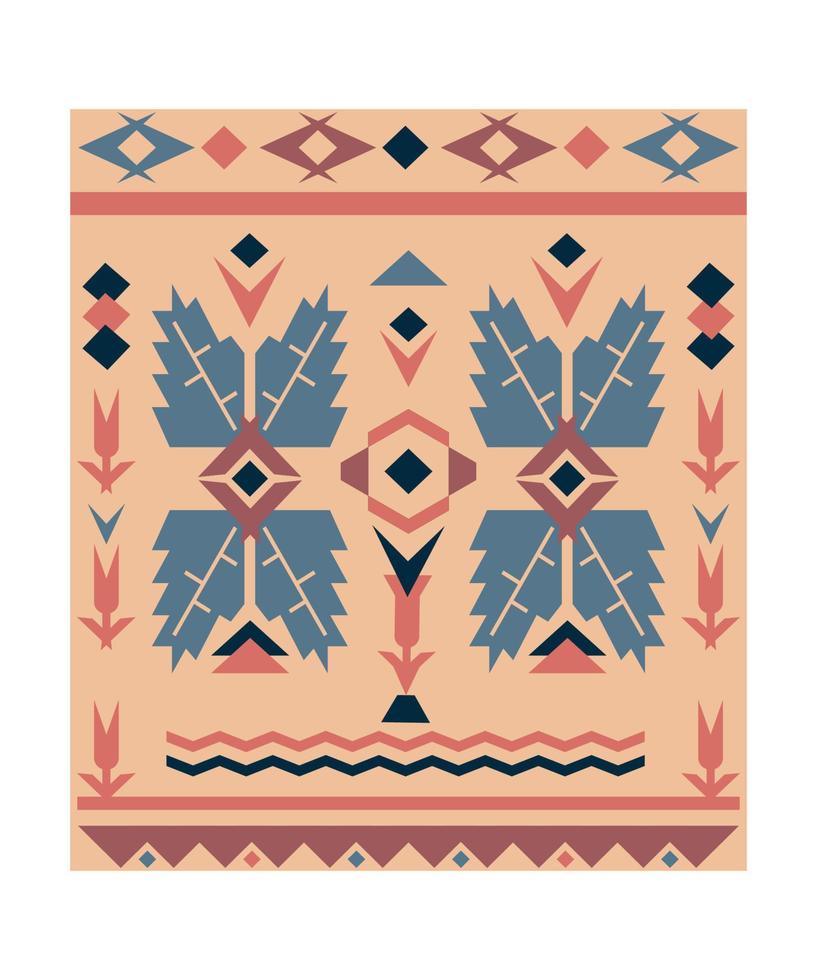Carpet with Geometric Ornament vector