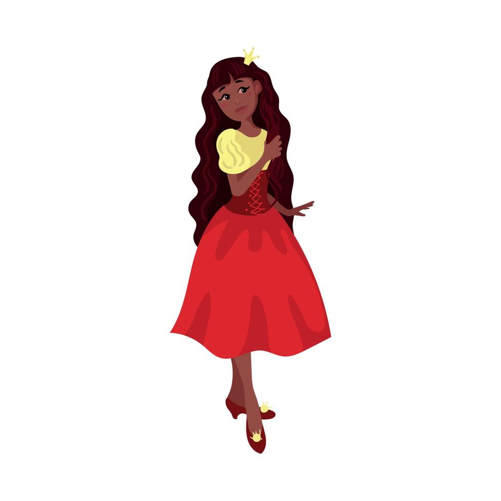 ilustrador vectorial de princesas de dibujos animados vector